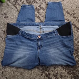 Maurices Blue Skinny Jeans with Black Accents